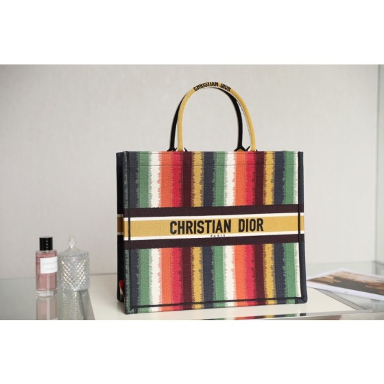 DIOR TOTE seven colorful stripes